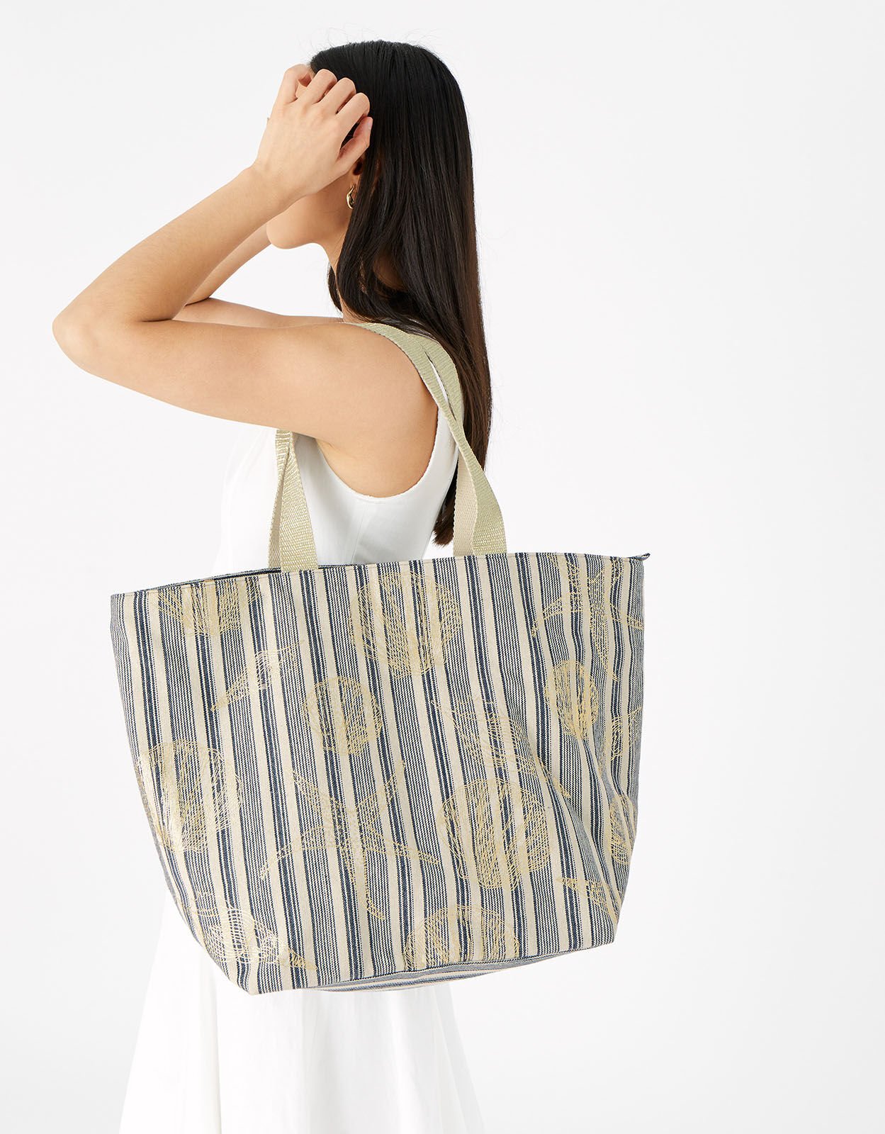Seashell and Stripe Beach Bag | Beach