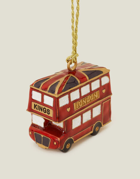 Enamel London Bus Hanging Decoration, , large
