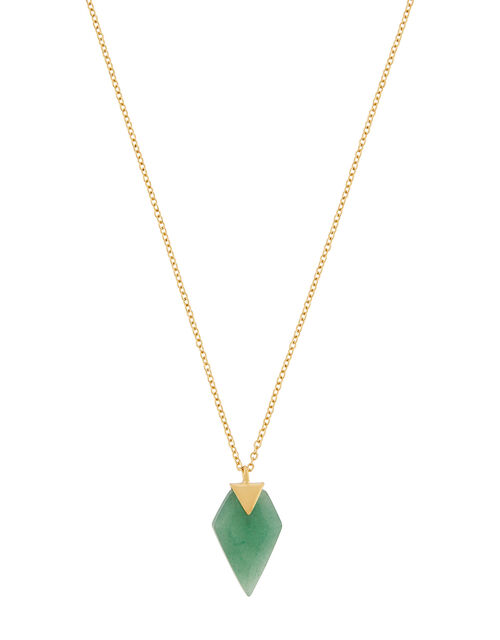 Gold-Plated Healing Stones Aventurine Necklace, , large