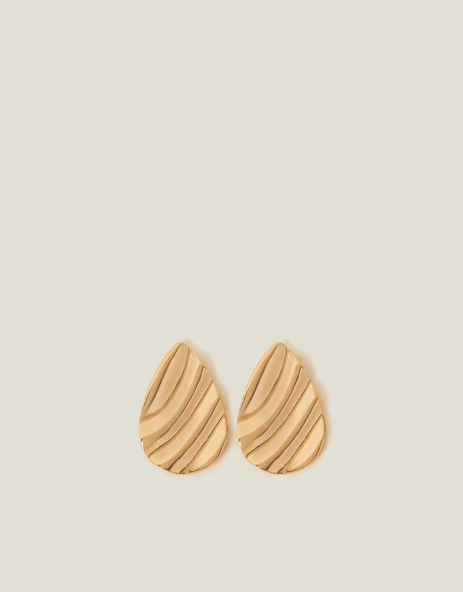 Ripple Teardrop Stud Earrings, , large