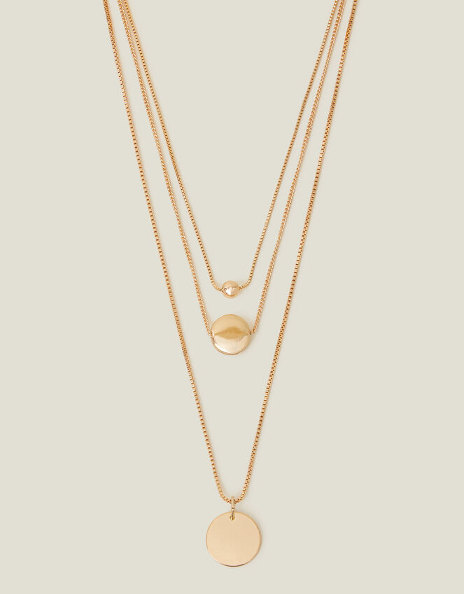 Classic Discs Layered Necklace, , large