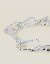 Sterling Silver-Plated Chunky Chain Bracelet, , large