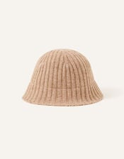 Knit Bucket Hat, Camel (CAMEL), large