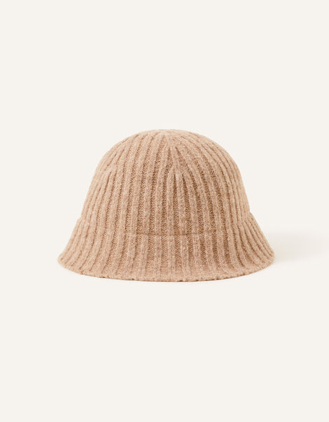 Knit Bucket Hat, Camel (CAMEL), large