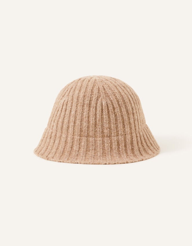 Knit Bucket Hat, Camel (CAMEL), large