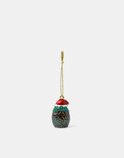 Hedgehog Enamel Christmas Tree Decoration, , large