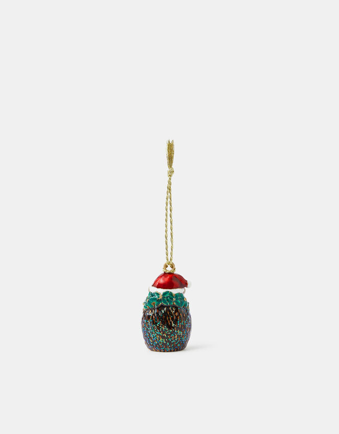 Hedgehog Enamel Christmas Tree Decoration, , large