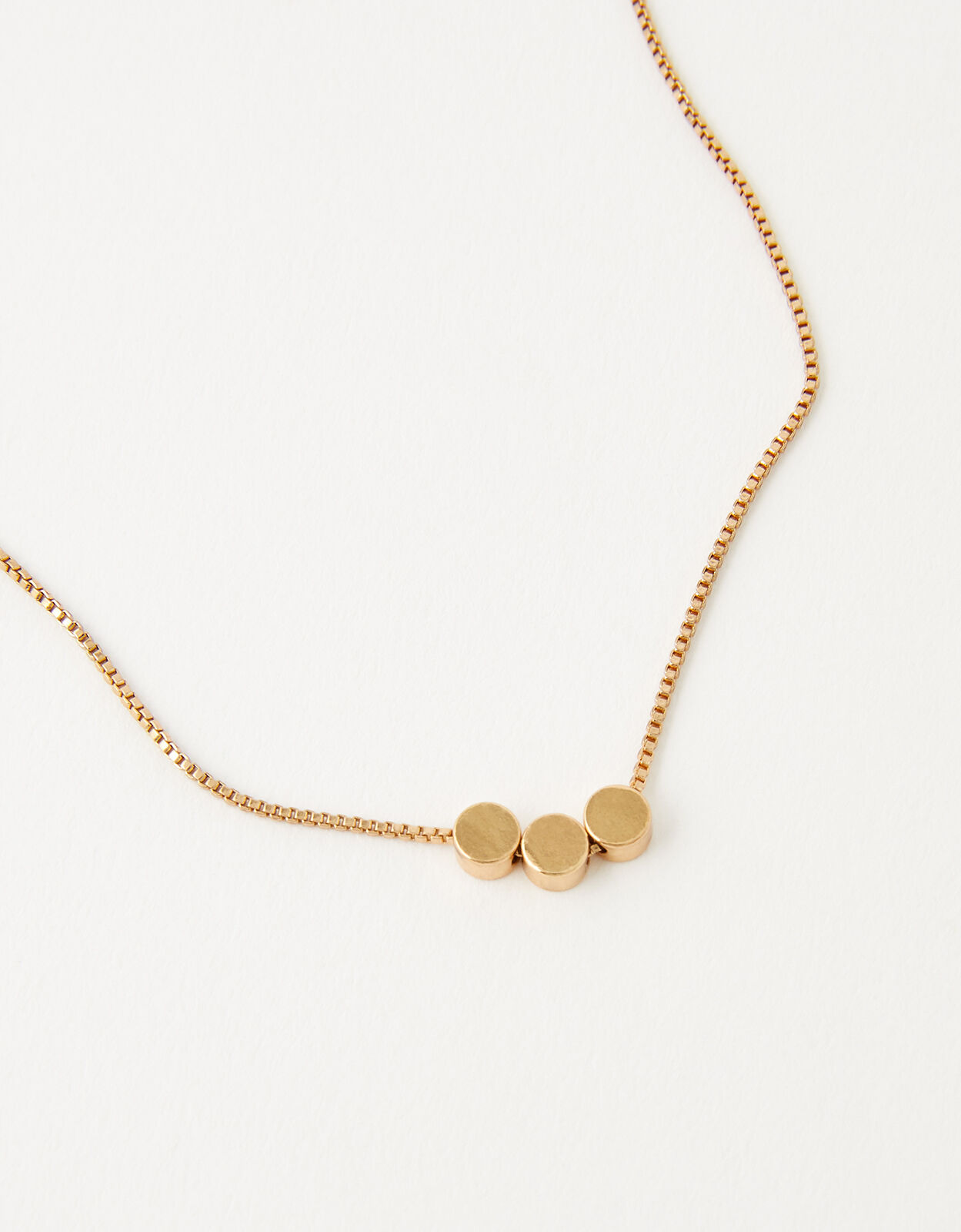 Triple Disc Pendant Necklace 