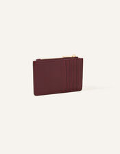 Classic Zip Card Holder, Red (BURGUNDY), large