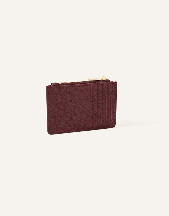 Classic Zip Card Holder, Red (BURGUNDY), large