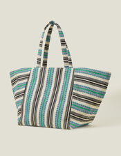 Stripe Winged Tote Bag, , large