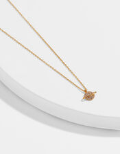 Gold-Plated Necklace with Sparkle Planet Pendant, , large