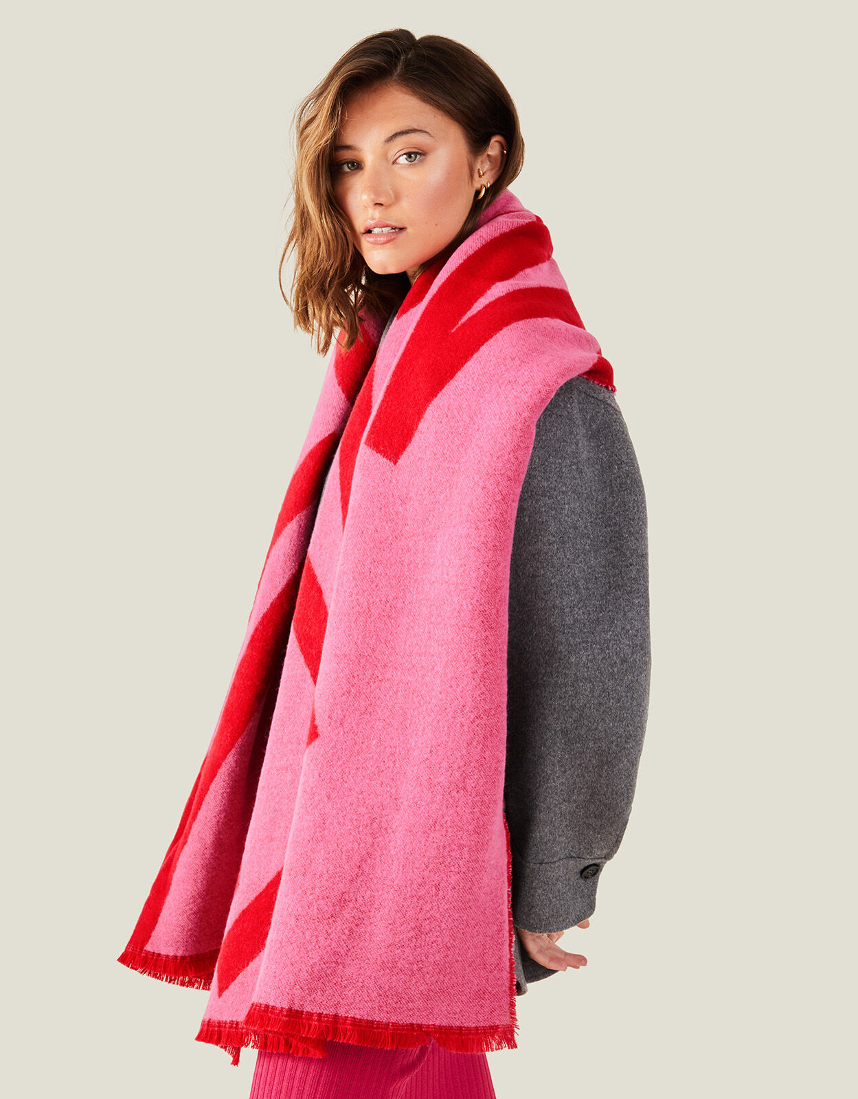 Oversized Crown Print Scarf