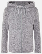 Girls Marl Hoody, Grey (GREY), large
