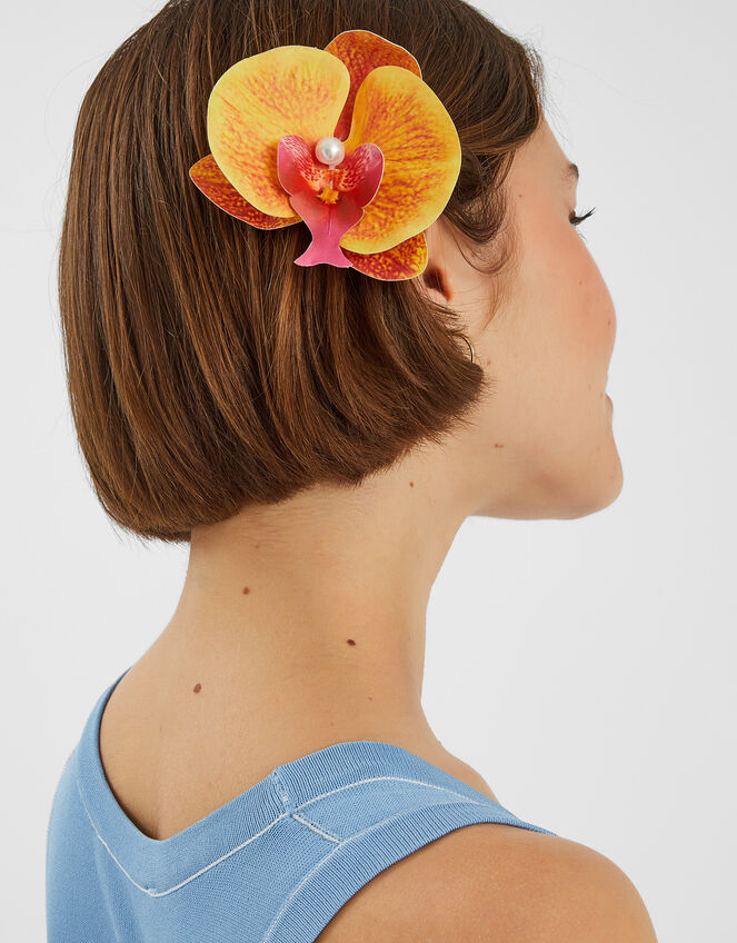 Orchid Flower Hair Clip, , large