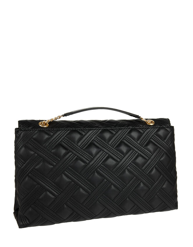 Ayda Oversized Quilted Shoulder Bag, Black (BLACK), large
