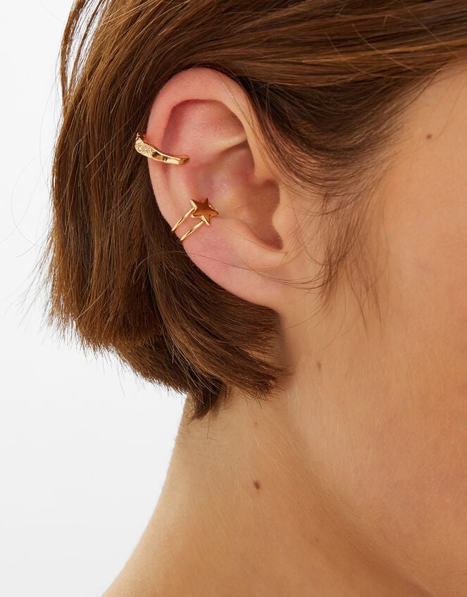 6-Pack Celestial Ear Cuffs Gold, , large