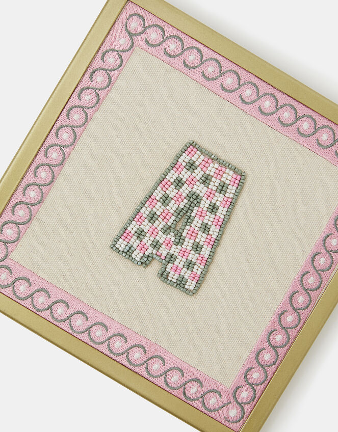 Initial Embellished Wall Art, Multi (PASTEL MULTI), large