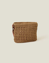 Raffia Cross-Body Bag, , large