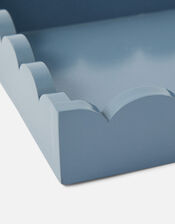Mini Wooden Tray with Scalloped Edge, , large