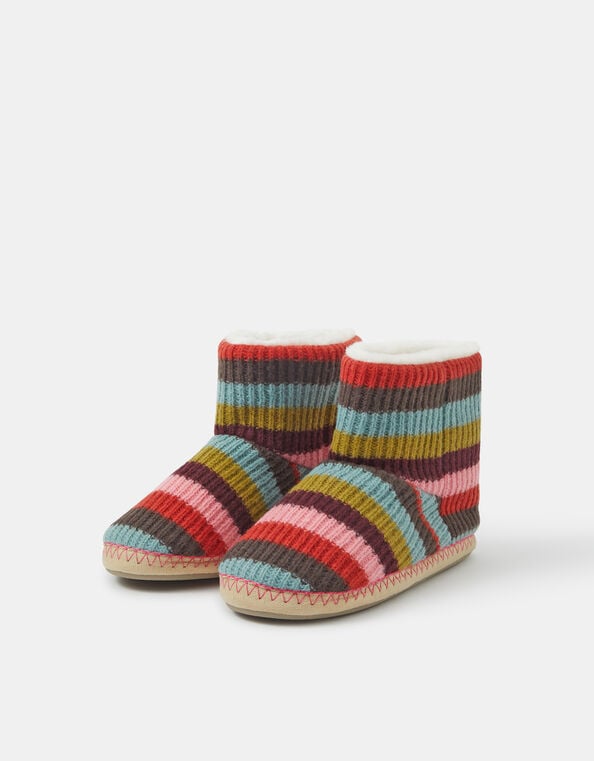Rainbow Stripe Slipper Boats, Multi (BRIGHTS MULTI), large
