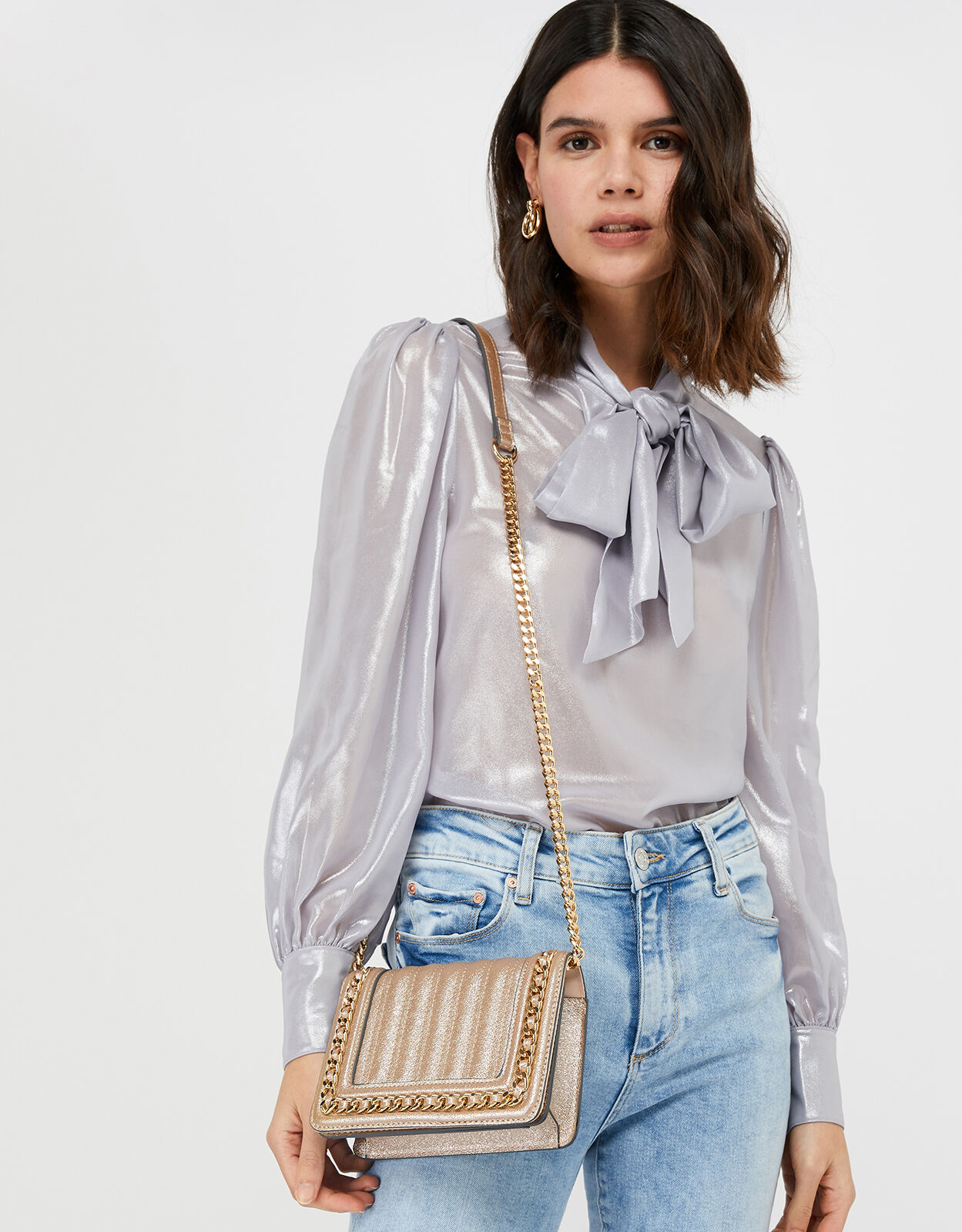 Accessorize tweed bag deals