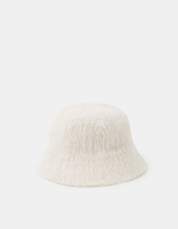 Fluffy Bucket Hat, Natural (NATURAL), large