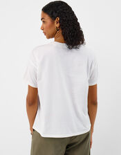 Cherry Slogan T-Shirt, White (WHITE), large