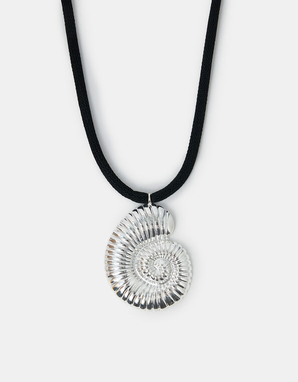 Swirl Pendant Cord Necklace, , large