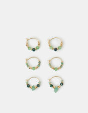 3-Pack Beaded Mini Hoop Earrings, , large