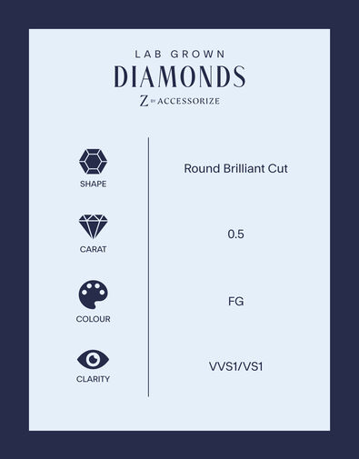 Lab Grown Diamond 0.5ct Pendant Necklace 9ct Gold, , large