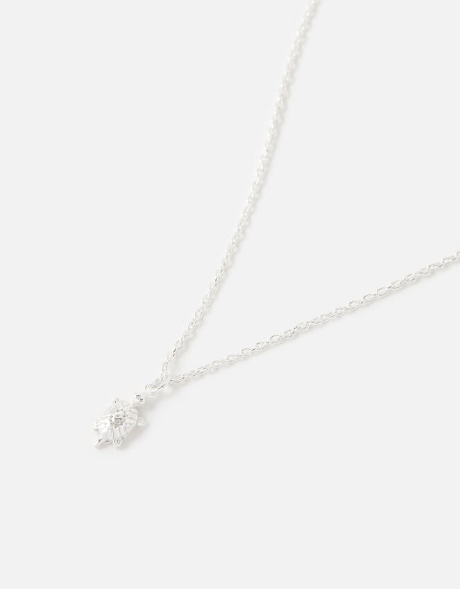 Sterling Silver Tilly Turtle Necklace, , large