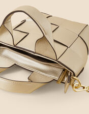 Metallic Weave Handheld Bag, , large