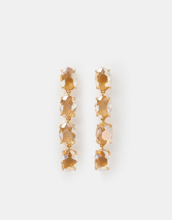 Gemstone Long Drop Earrings, , large
