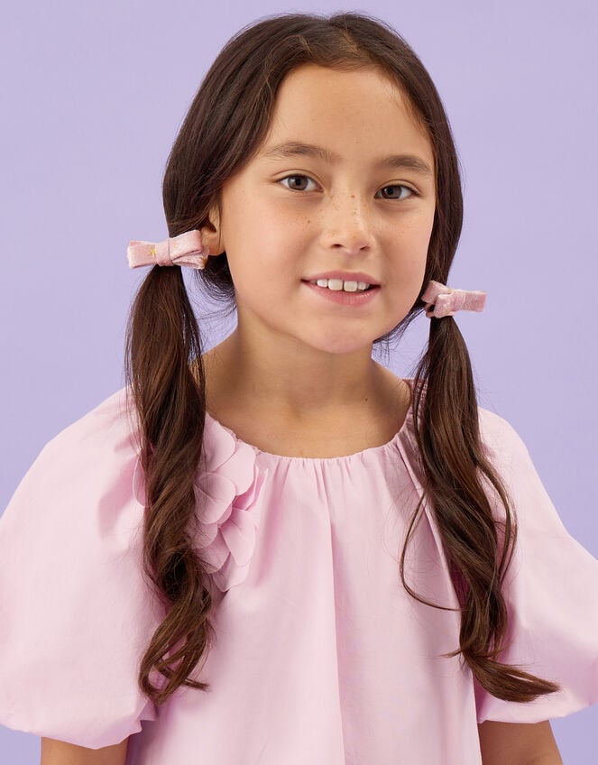 2-Pack Girls Velvet Bow Hair Bands, , large