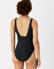 Lexi Ribbed Shaping Swimsuit, Black (BLACK), large