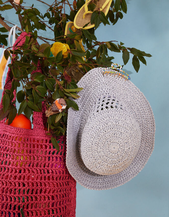 Crochet Bucket Hat, Natural (NATURAL), large