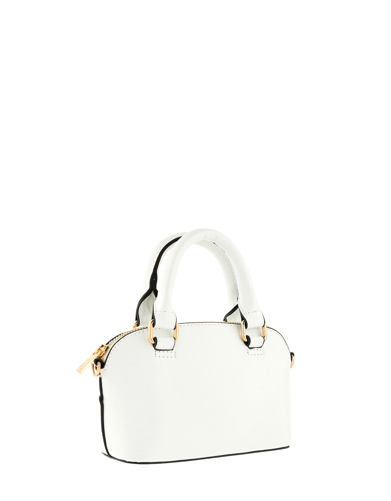 Cross Body Kettle Bag White
