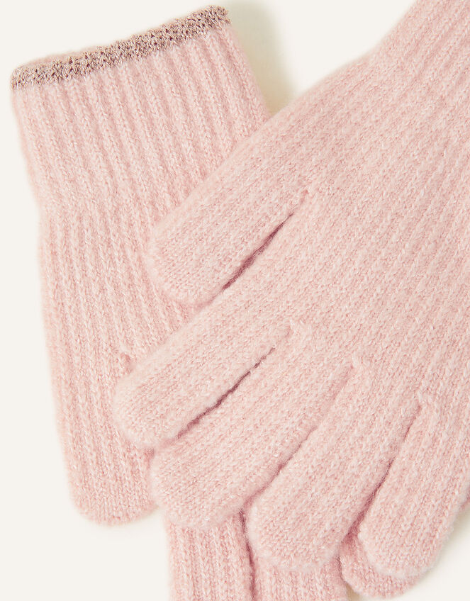 Sparkle Edge Gloves, Pink (PINK), large
