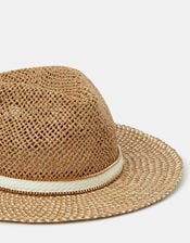 Chain Trim Fedora Hat, , large