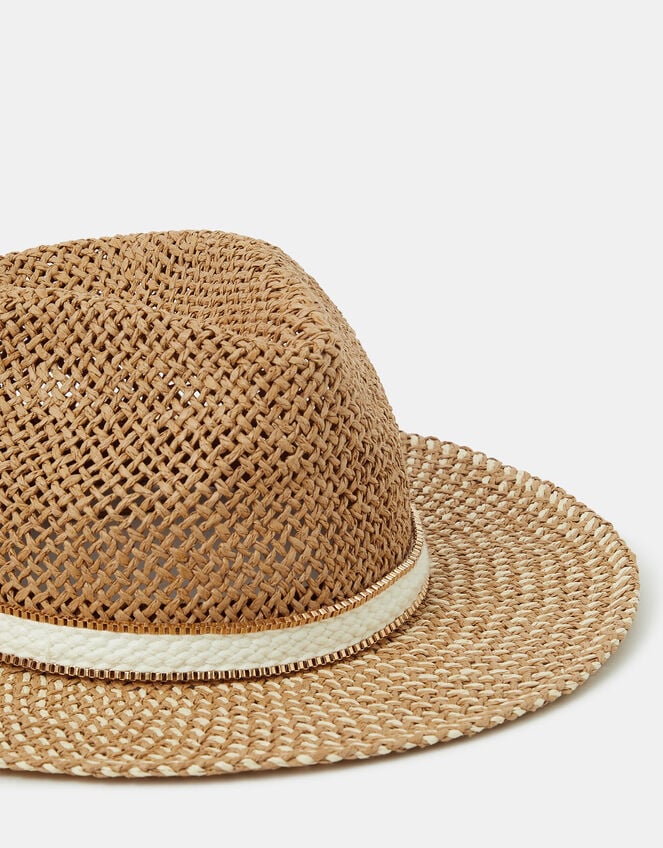 Chain Trim Fedora Hat, , large