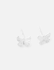 Sterling Silver Butterfly Stud Earrings, , large