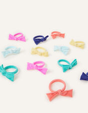 Girls Mini Tie Hair Band 12 Pack, , large