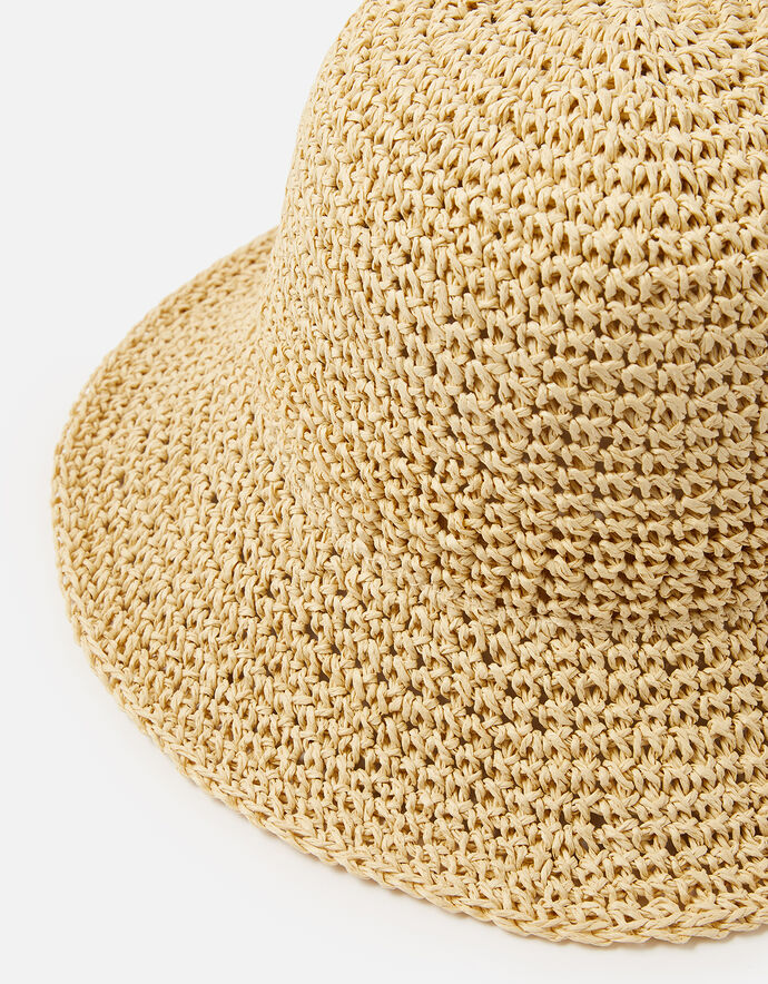 Sally Straw Bucket Hat Hats Accessorize UK