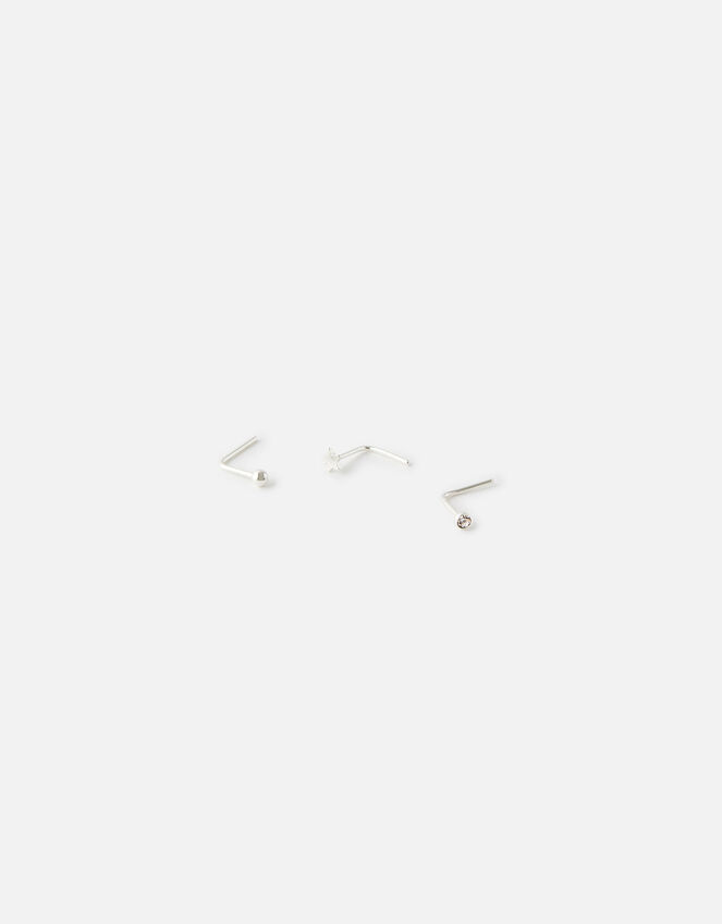 Star and Crystal Nose Stud Set, , large