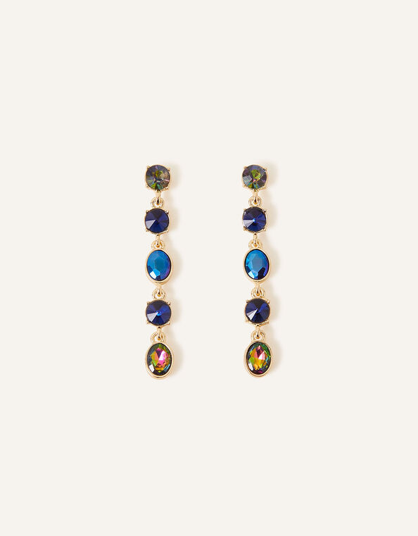 Mixed Shape Gem Drop Earrings, , large