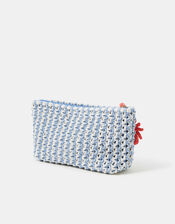 Crab Charm Macrame Clutch Bag, , large