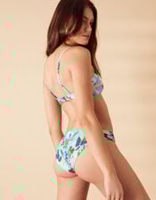 Abstract Floral Ring Detail Bandeau Bikini Top, Multi (BRIGHTS-MULTI), large
