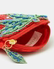 Beaded Strawberry Coin Purse, , large