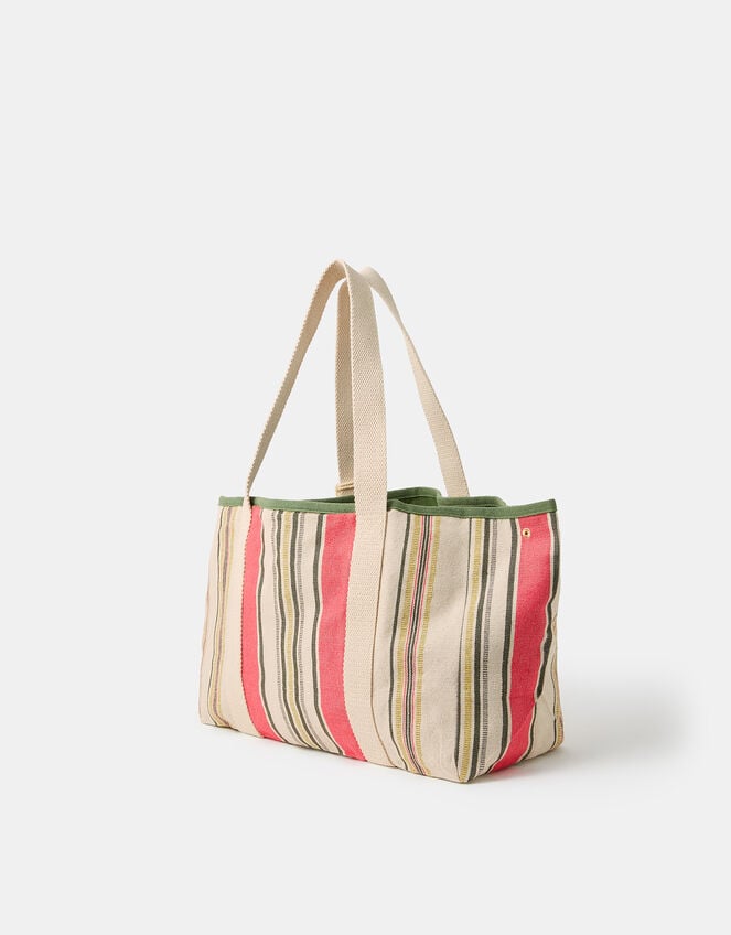 Stripe Canvas Tote Bag, , large